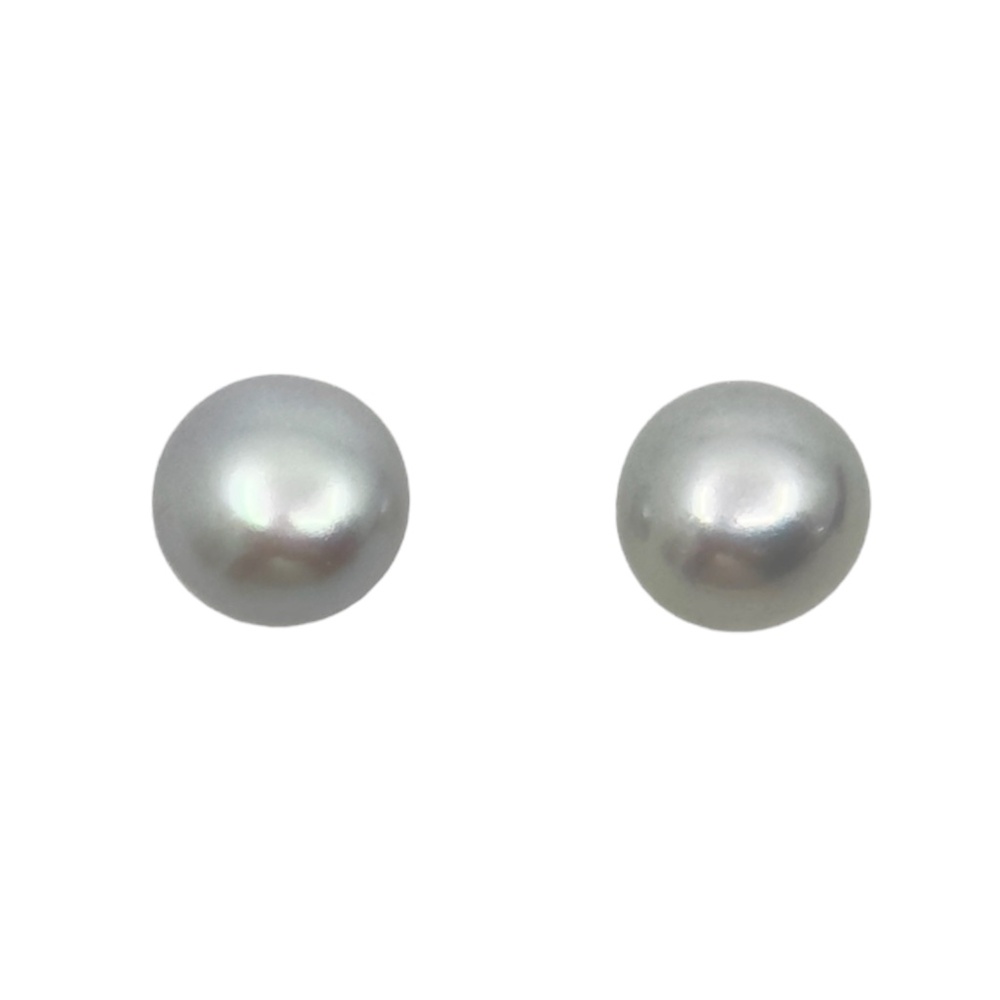 Sterling silver 9mm freshwater pearl stud earrings - GM1010
